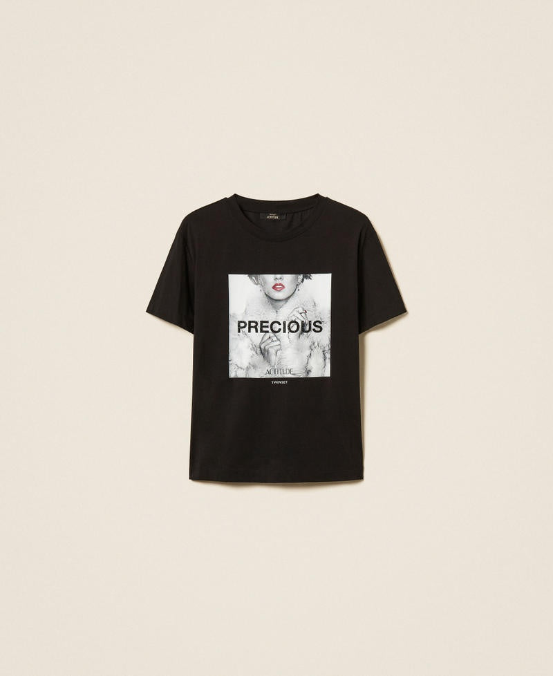 t-shirt con stampa 262AP2510 00006 TWINSET ACTITUDE 