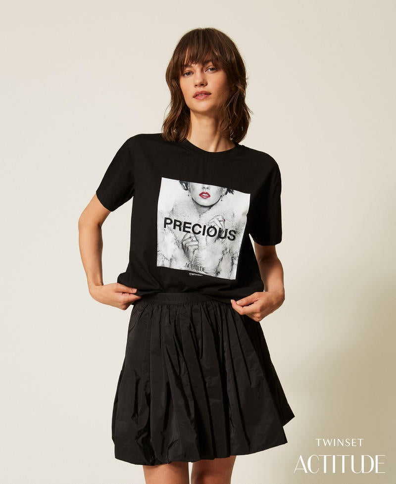 t-shirt con stampa 262AP2510 00006 TWINSET ACTITUDE 