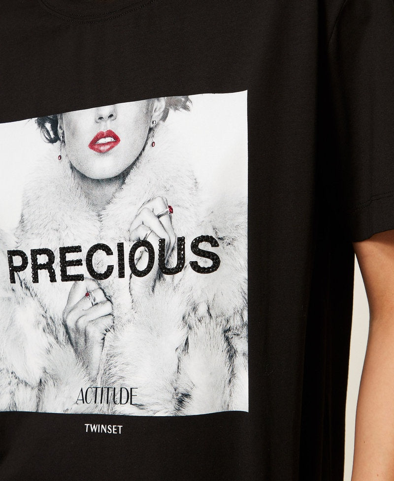 t-shirt con stampa 262AP2510 00006 TWINSET ACTITUDE 