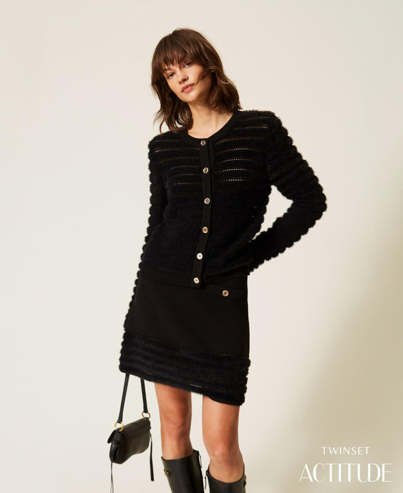 cardigan in maglia con bottoni 262AP3032 00006 TWINSET ACTITUDE 
