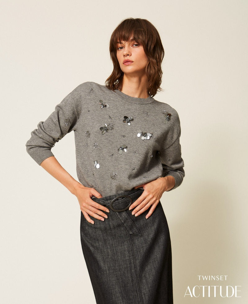 maglia con ricamo 262AP3181 12838 TWINSET ACTITUDE 