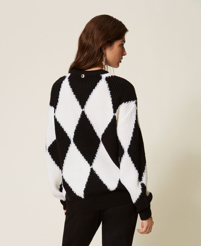 maglia in lana a rombi 262AT3020 02741 TWINSET ACTITUDE 