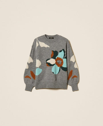 maglia con ricamo 262AT3021 14119 TWINSET ACTITUDE 