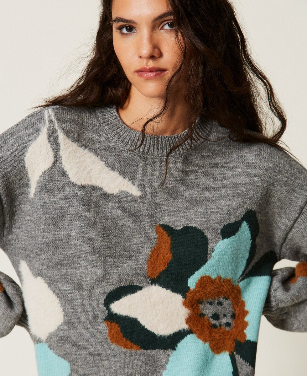 maglia con ricamo 262AT3021 14119 TWINSET ACTITUDE 