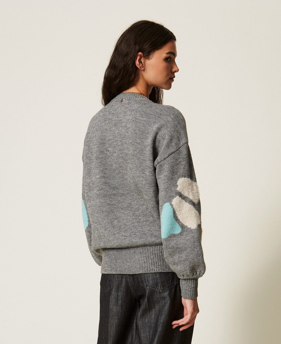maglia con ricamo 262AT3021 14119 TWINSET ACTITUDE 
