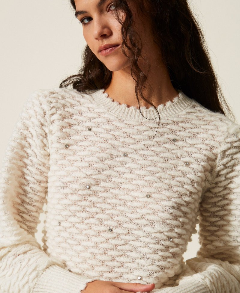 maglia con ricamo 262AT3050 00282 TWINSET ACTITUDE 