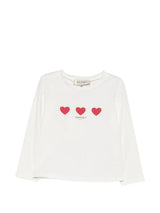TWINSET GIRL t-shirt con cuori Bianco