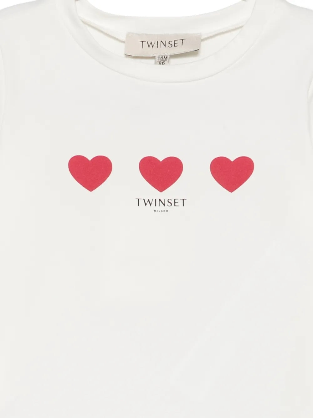 t-shirt con cuori 262GB2104 13915 TWINSET GIRL 