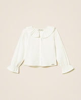 TWINSET GIRL camicia con volant Bianco