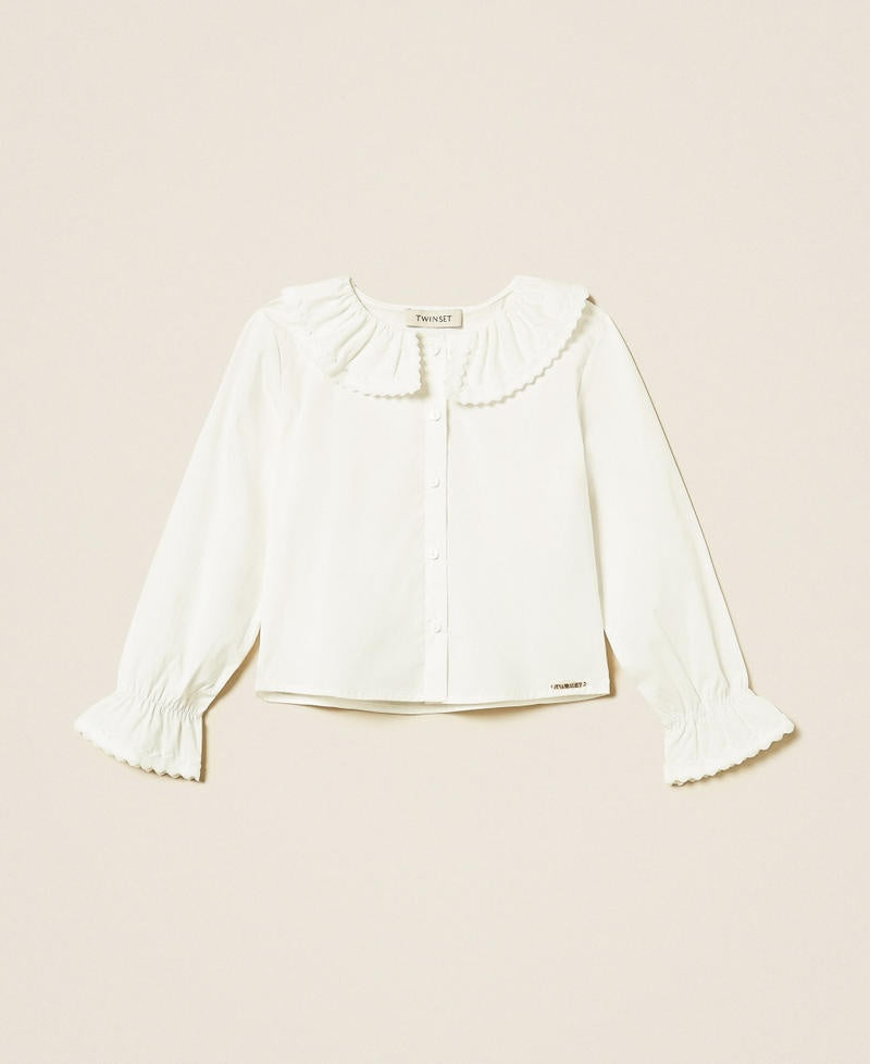 camicia con volant 262GB2140 00526 TWINSET GIRL 
