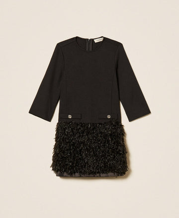 abito con faux fur 262GJ2160 00006 TWINSET GIRL 