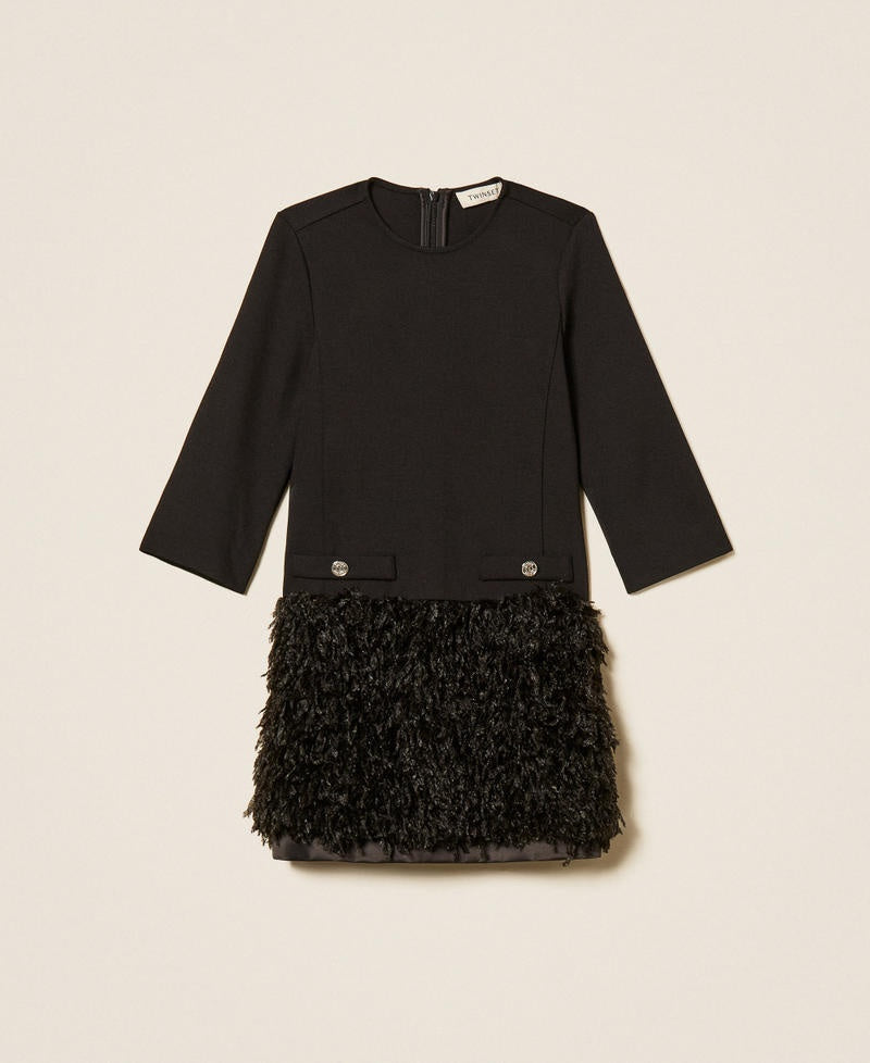 abito con faux fur 262GJ2160 00006 TWINSET GIRL 
