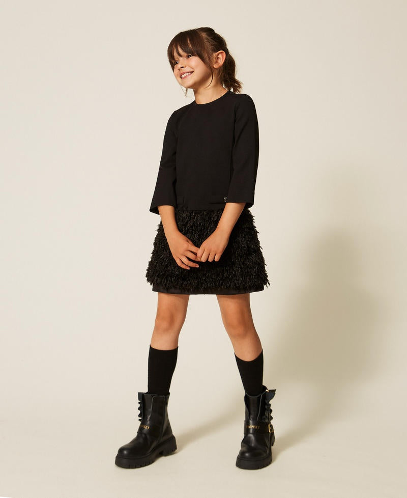 abito con faux fur 262GJ2160 00006 TWINSET GIRL 