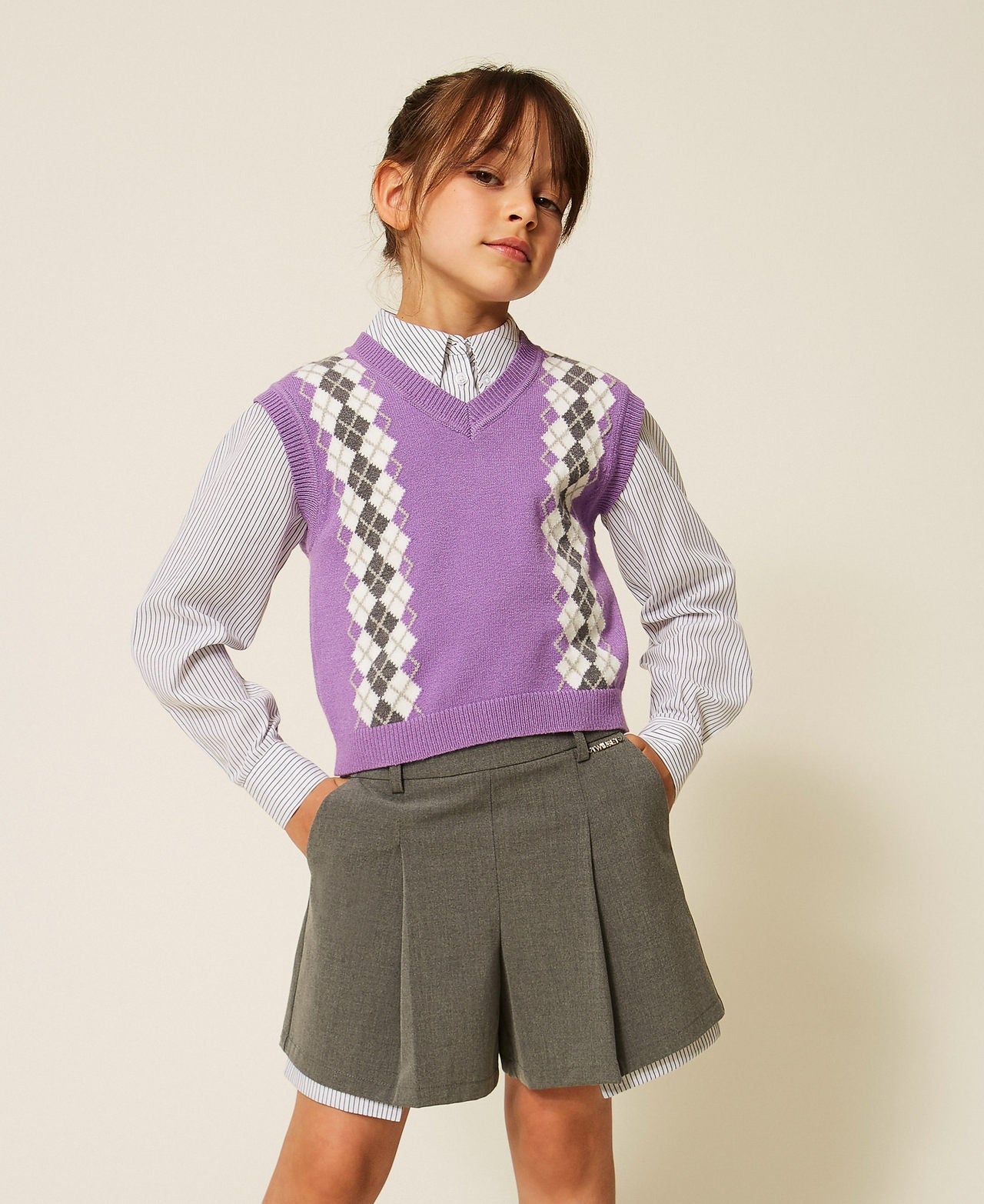 shorts in flanella 262GJ2180 12838 TWINSET GIRL 