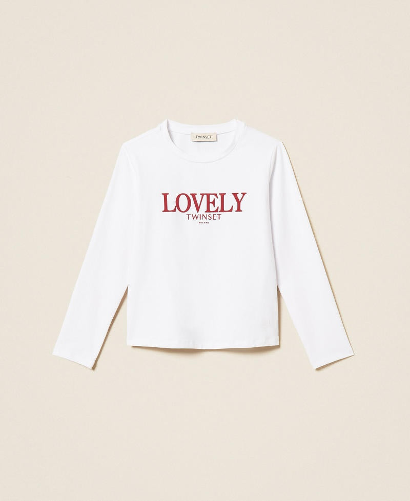 t-shirt maniche lunghe 262GJ2263 13865 TWINSET GIRL 