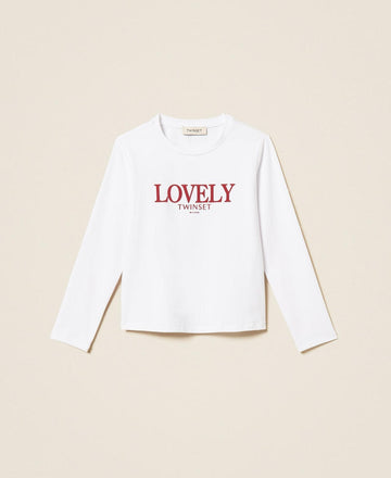 t-shirt maniche lunghe 262GJ2263 13865 TWINSET GIRL 