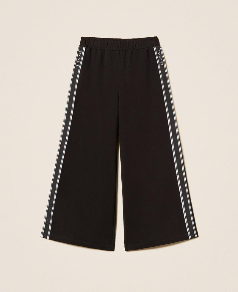 pantalone a palazzo in felpa 262GJ2281 00006 TWINSET GIRL 