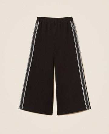 pantalone a palazzo in felpa 262GJ2281 00006 TWINSET GIRL 