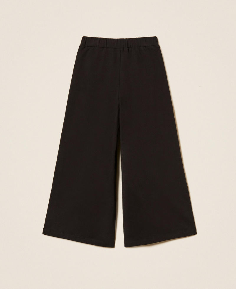 pantalone a palazzo in felpa 262GJ2281 00006 TWINSET GIRL 