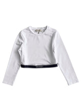 TWINSET GIRL t-shirt cropped logata Bianco