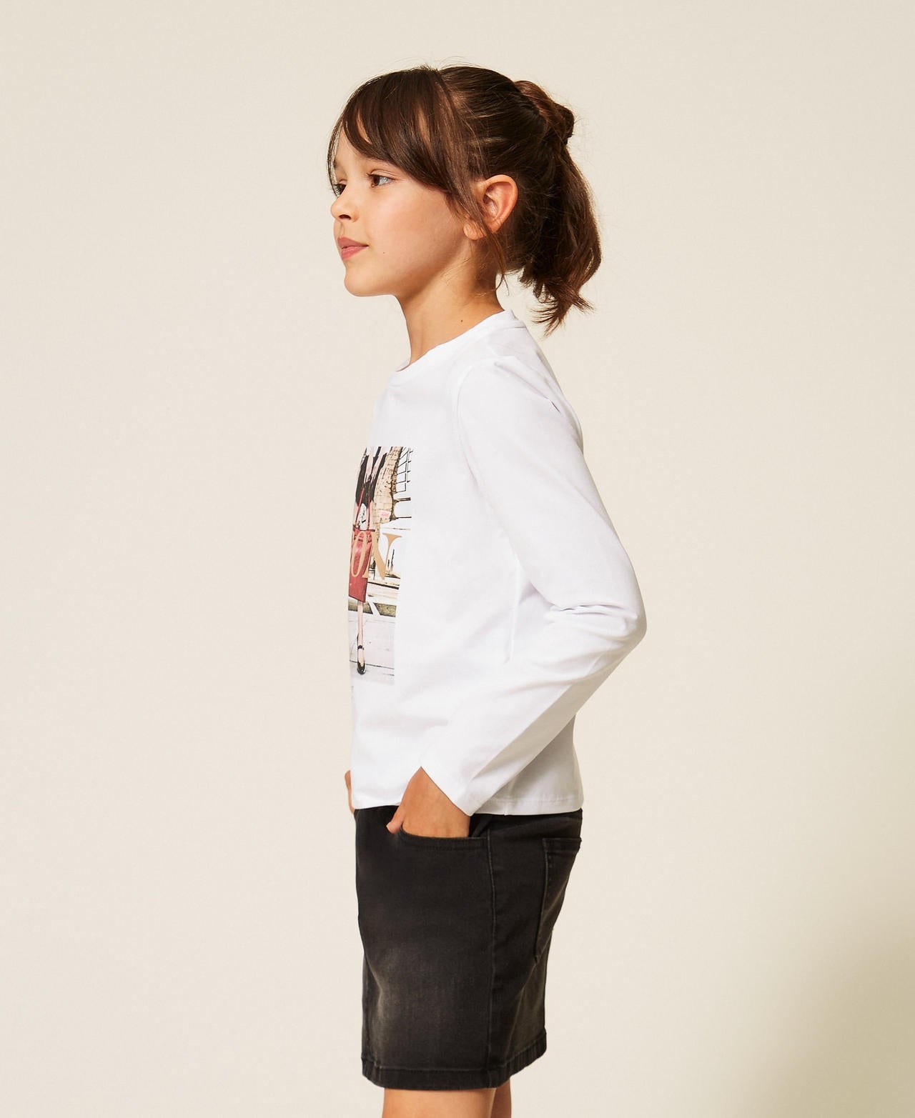 t-shirt con stampa 262GJ2290 13900 TWINSET GIRL 