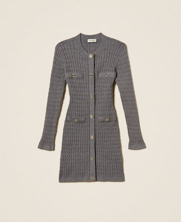 abito in maglia a trecce 262GJ3074 12839 TWINSET GIRL 