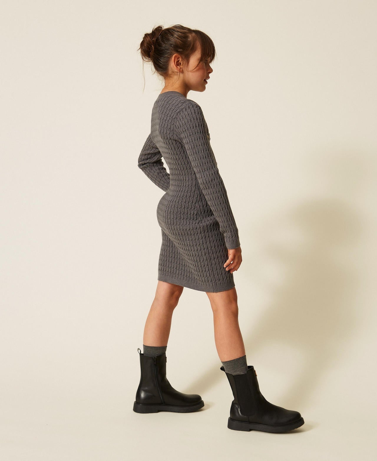 abito in maglia a trecce 262GJ3074 12839 TWINSET GIRL 