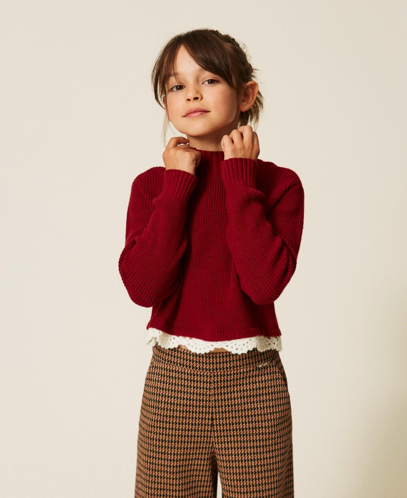 maglia a lupetto in crochet 262GJ3080 13783 TWINSET GIRL 