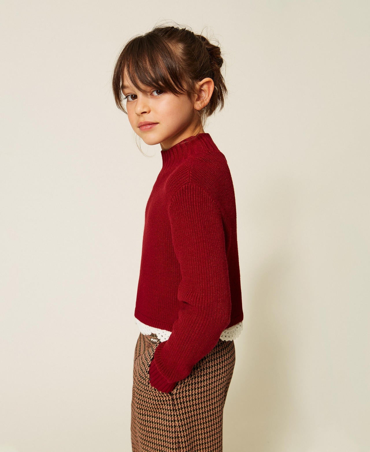maglia a lupetto in crochet 262GJ3080 13783 TWINSET GIRL 