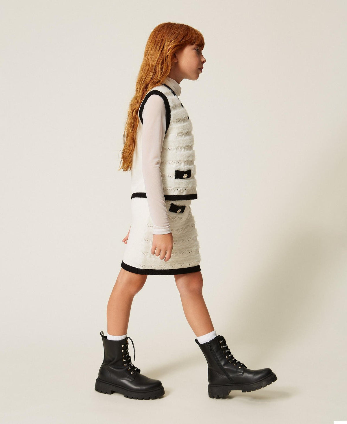 gonna corta con bottoni 262GJ3092 03711 TWINSET GIRL 