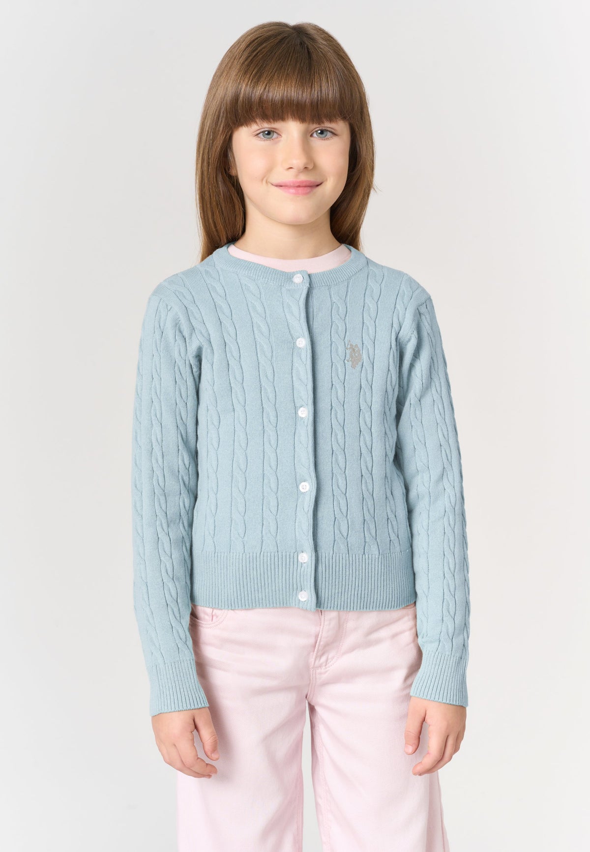 cardigan a trecce US44675001 143 U.S. POLO ASSN. 
