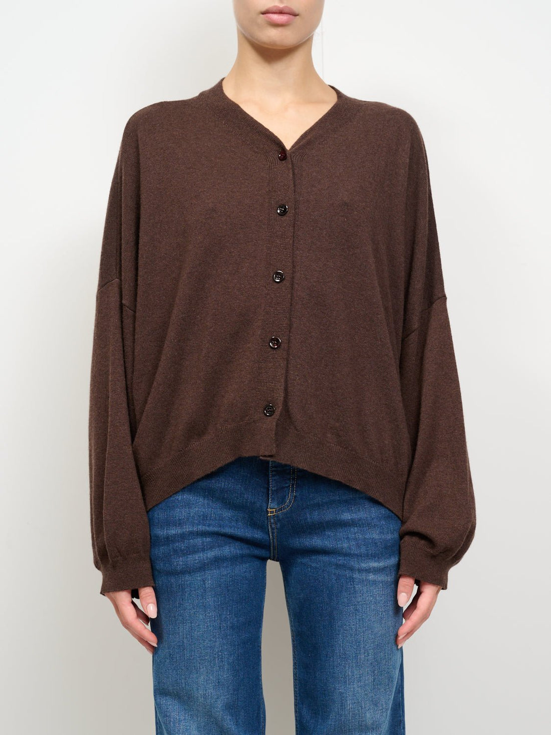 cardigan over in lana 2AC2167 FONDENTE VICOLO 