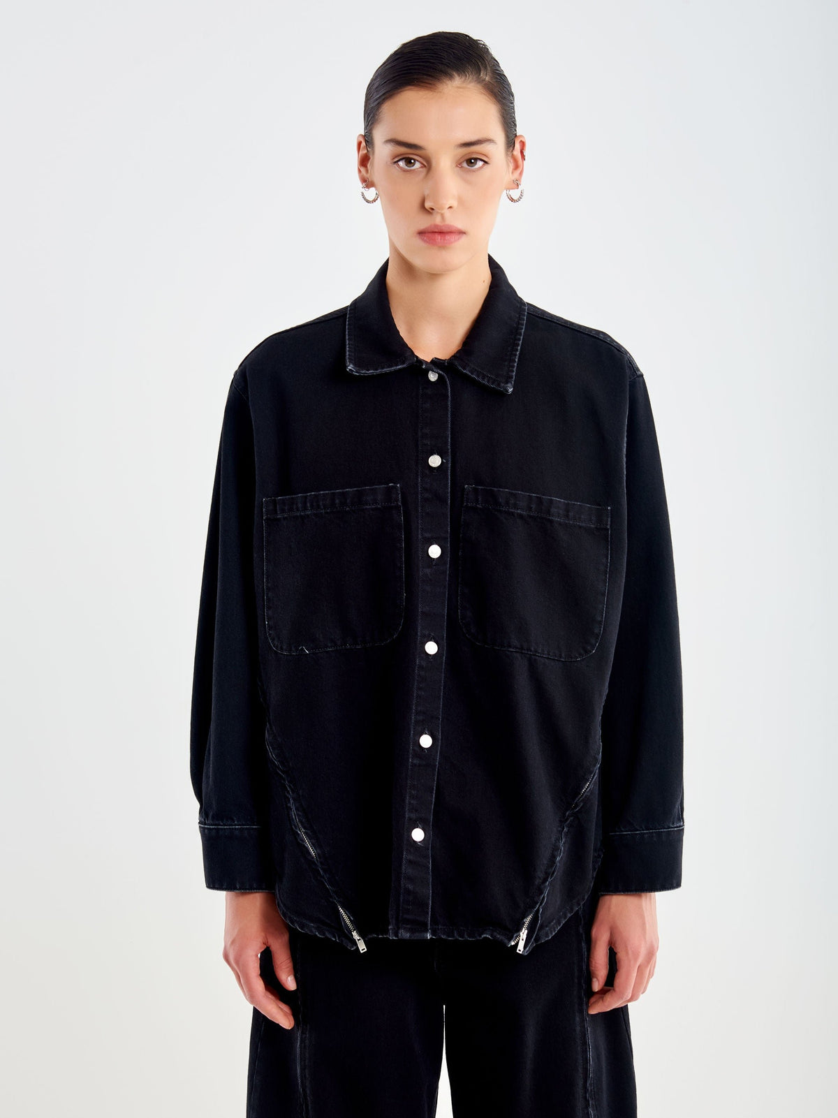 giacca in denim DAC5015 NERO VICOLO 