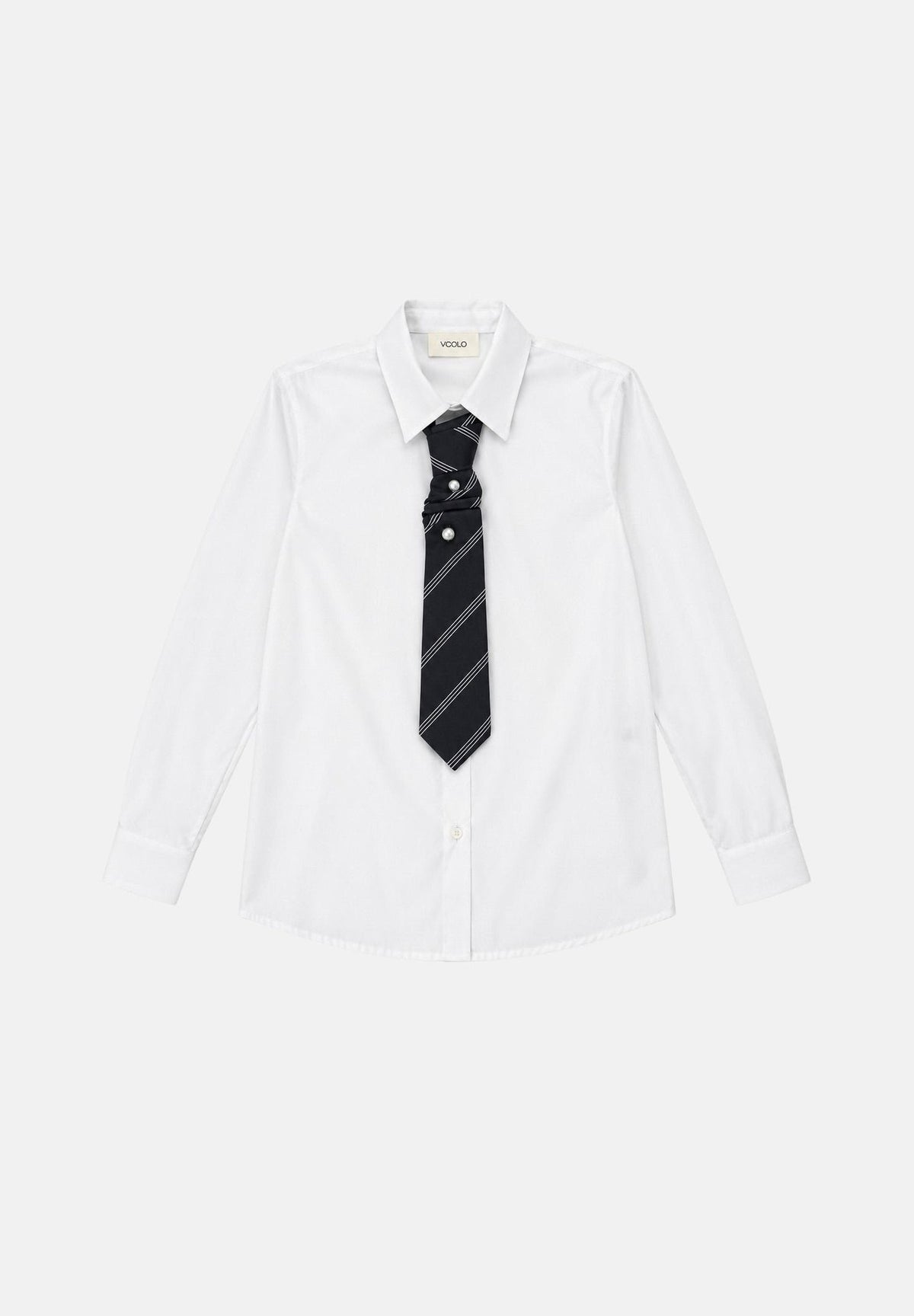 camicia con cravatta RAC0015 BIANCO VICOLO 