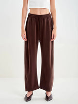 VICOLO pantalone con elastico Fondente