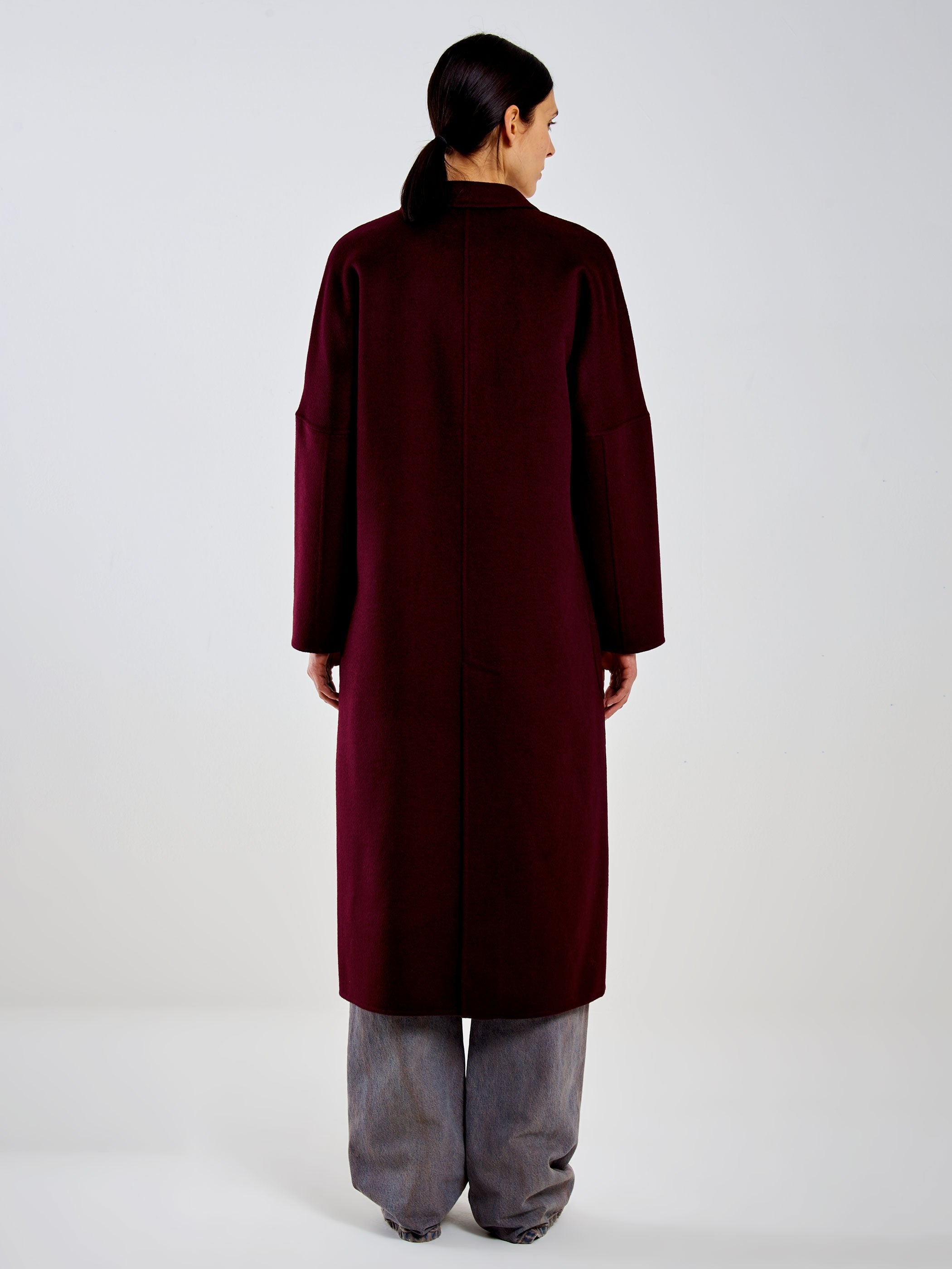 cappotto lungo doppiopetto TAC0001 MELANZANA VICOLO 