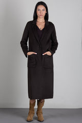 VICOLO cappotto in misto lana Fondente