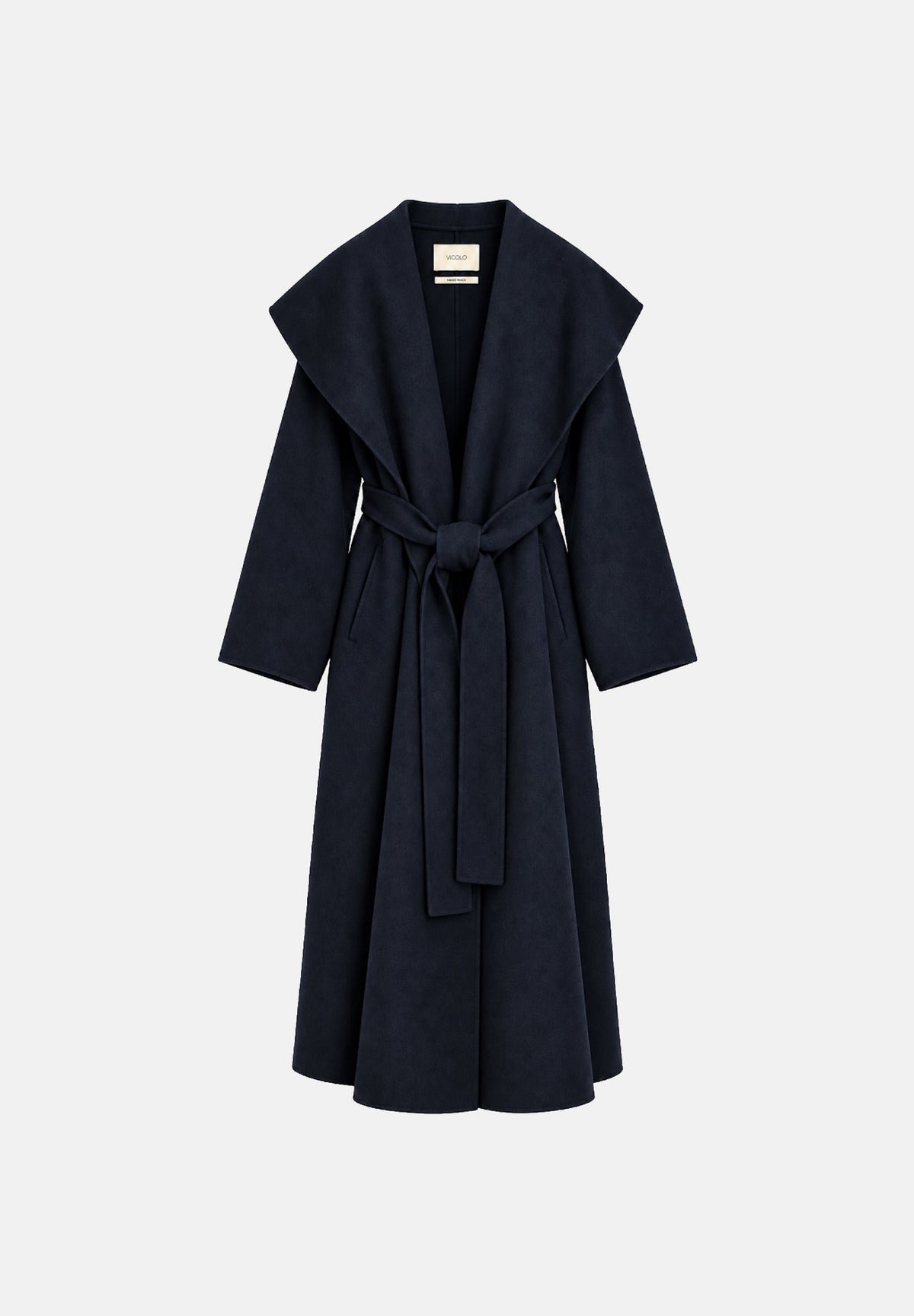cappotto con scialle TAC0008 BLU VICOLO 