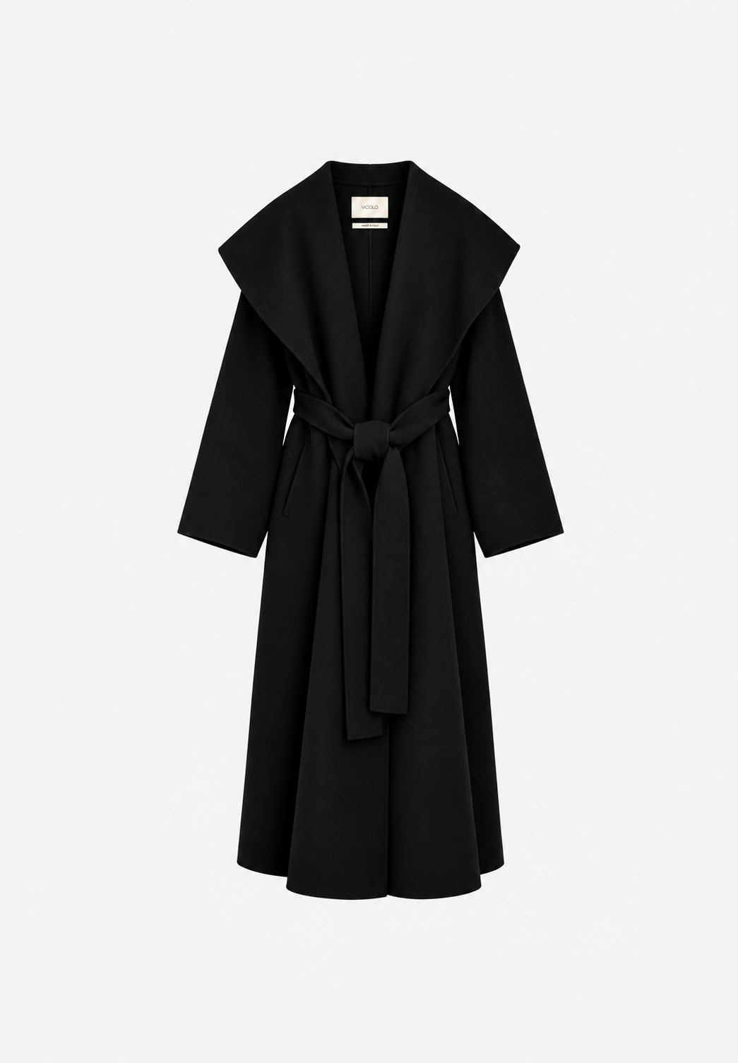cappotto con scialle TAC0008 NERO VICOLO 