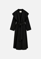 VICOLO cappotto con scialle Nero