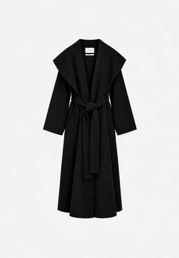 cappotto con scialle TAC0008 NERO VICOLO 