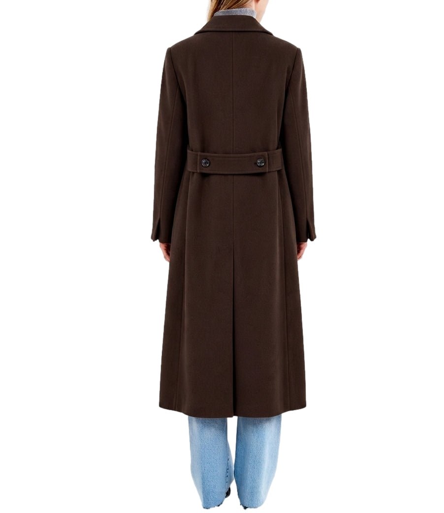cappotto lungo doppiopetto TAC0011 FONDENTE VICOLO 