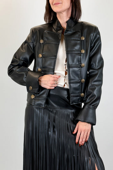 giacca napoleon in ecopelle TAC1309 NERO VICOLO 