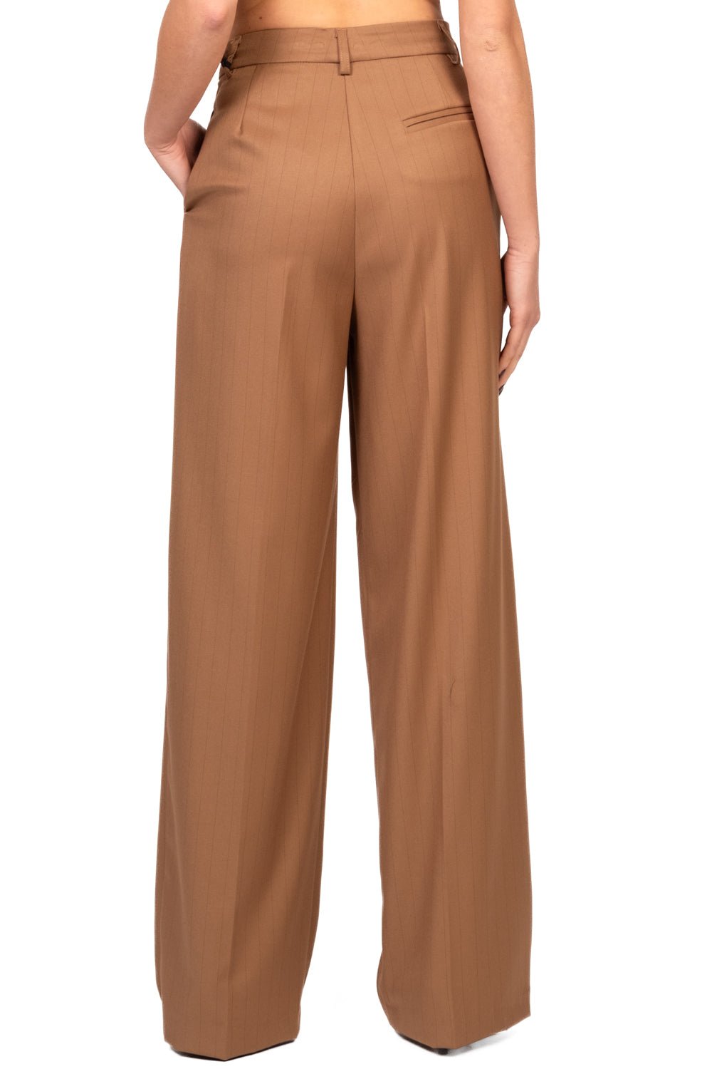 pantalone palazzo gessato TAC1423 BISCOTTO VICOLO 