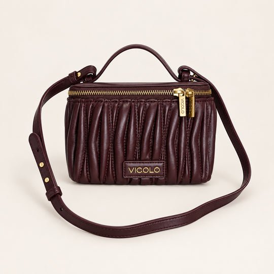 borsa bauletto con logo XAC0053 MELANZANA VICOLO 