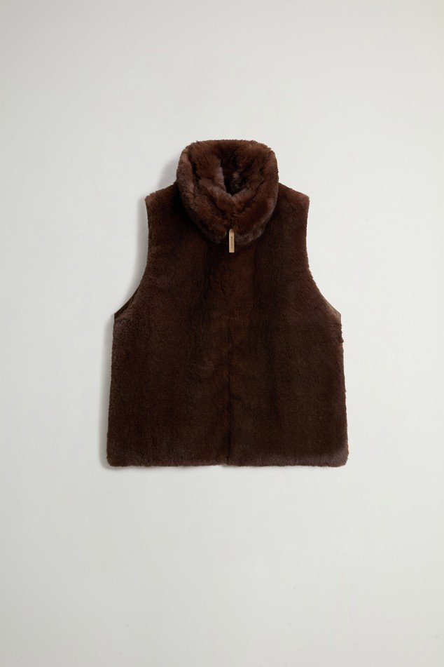 gilet in pelliccia sintetica e trapuntato CFWWVE2006FRUT5555 6679 WOOLRICH 