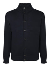 ZANONE cardigan in lana collo alto Blu
