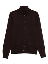 ZANONE cardigan in lana collo alto Marrone