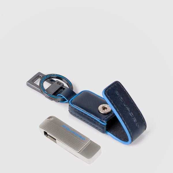 portachiavi con chiavetta usb da 256 gb AC6567B2 BLU2 PIQUADRO 
