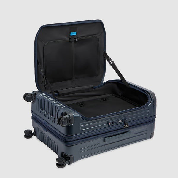 trolley medio rigido a 4 ruote BV7246PQL BLUO PIQUADRO 